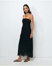 AERE - Adria Broderie Midi Dress