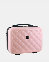 Pierre Cardin - Pierre Cardin Metro Large Hard Shell with Mini Beauty Case Set + Leather Tag