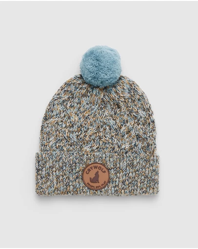 Crywolf - POM POM BEANIE Blue Speckle