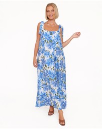 Petal & Pup - Amber Maxi Dress - Blue Floral
