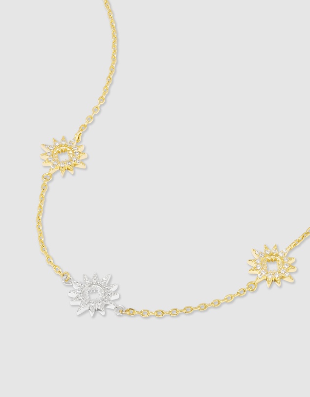 Wanderlust + Co - Sunlit Trio Gold Necklace