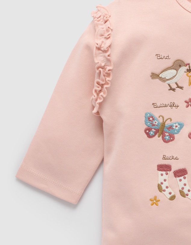 Purebaby - Mouse Thick Ruffle Top -Kids-Babies