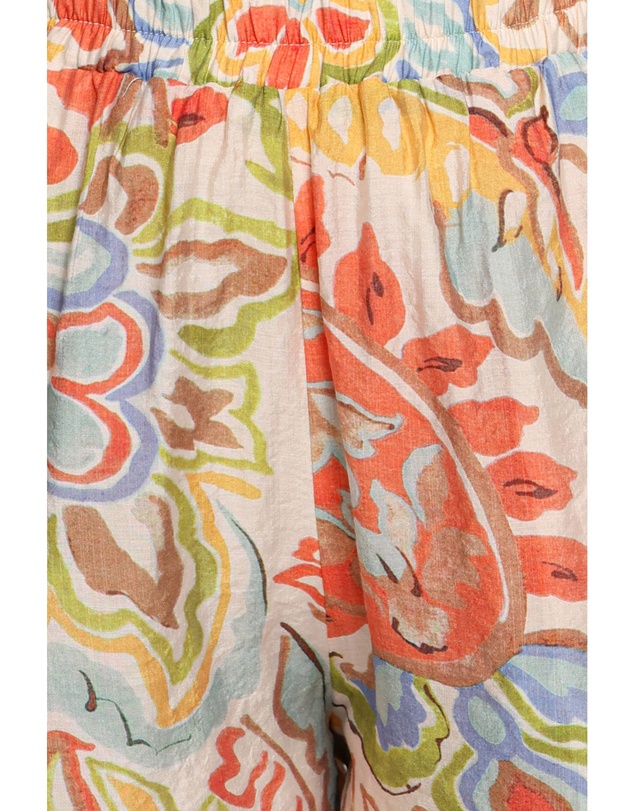 Petal & Pup - Bryson Pull On Shorts - Green Blue Paisley