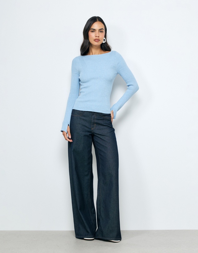 AERE - Eden Cashmere Blend Boat Neck Top