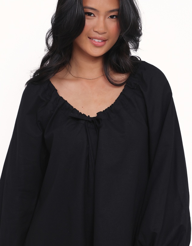Petal & Pup - Walker Smock Mini Dress - Black