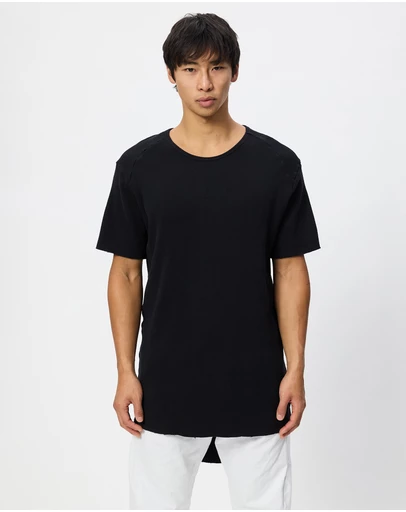 Surrounded By Ghosts - The Arsenic Relaxed Waffle Knit Long Tail T-Shirt