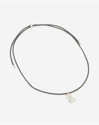 Lovisa - Waterproof Stainless Steel Large Bubble Letter E Cord Necklace