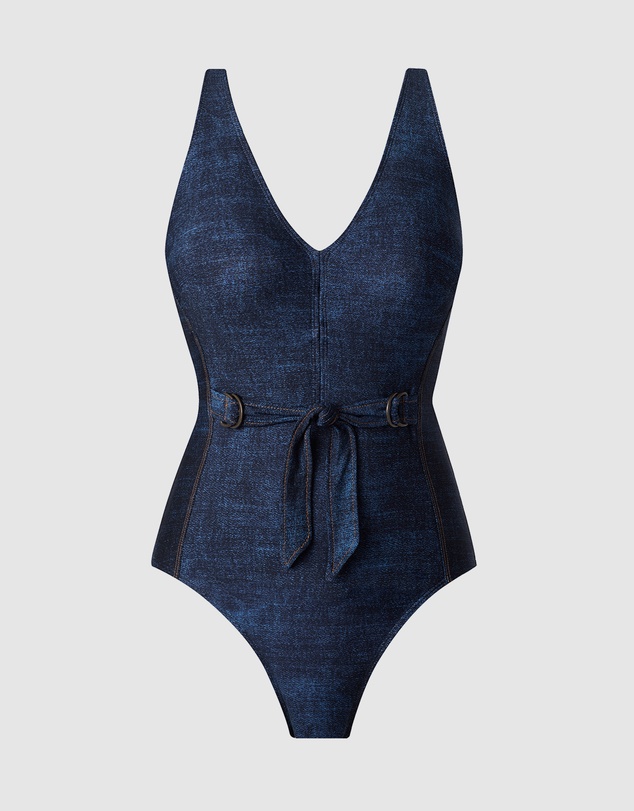 Magicsuit - Billie Jean Shania Underwire Denim Look Shaping Swimsuit