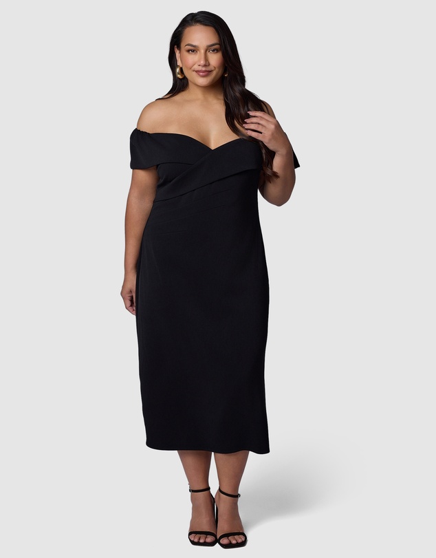 Pink Dusk by Curve Project - Dark Desires Midi Dress