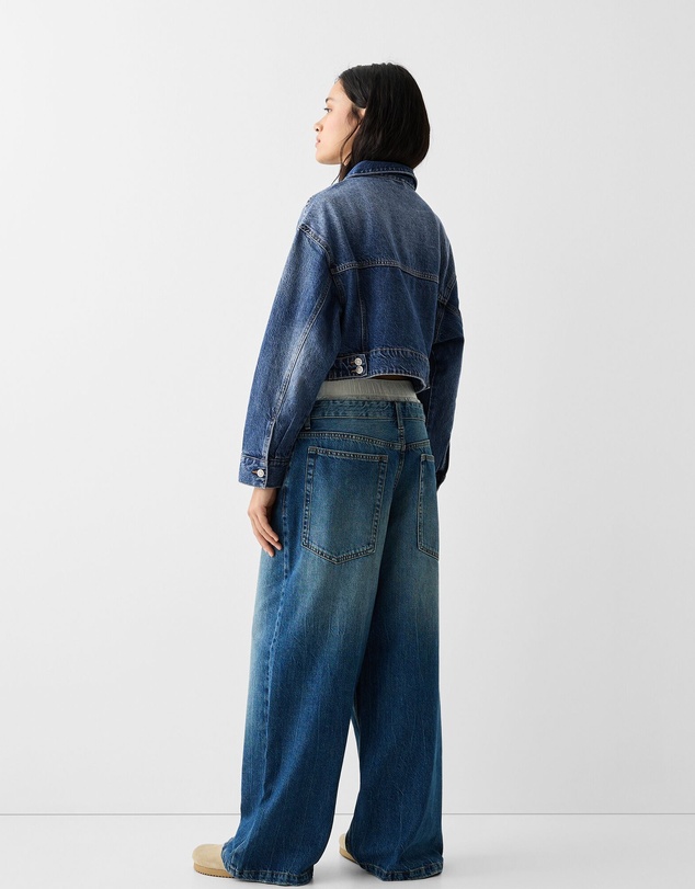 Bershka - Cropped Denim Jacket