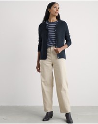 Seasalt - Seasalt Cornwall Navy Makers Jersey Roll Neck Cardigan