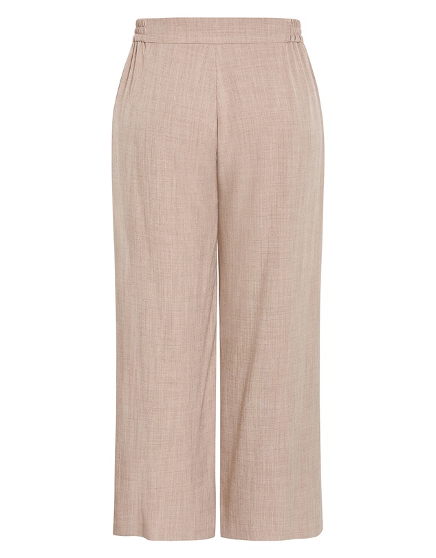 City Chic - Plus size Luci Wide Leg Pant - latte