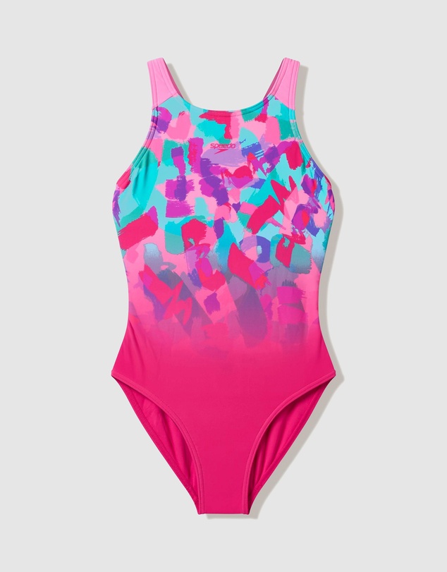 Speedo - Placement Print Pulseback Swimsuit - Kids-Teens