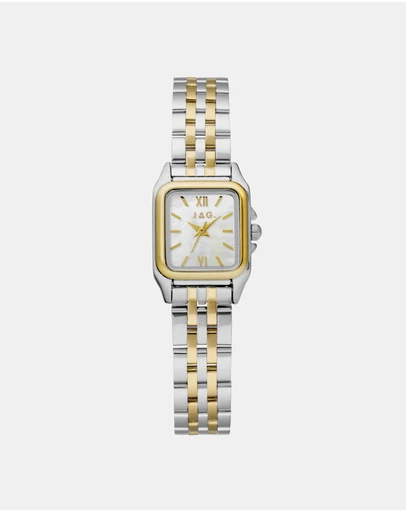 Jag - Berrima Womens White MOP 20.3mm Two-Tone Watch