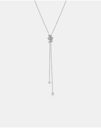 Ania Haie - Ania Haie Silver Twisted Rope Lariat Necklace