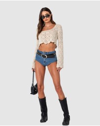 EDIKTED - Tessie Crochet Top