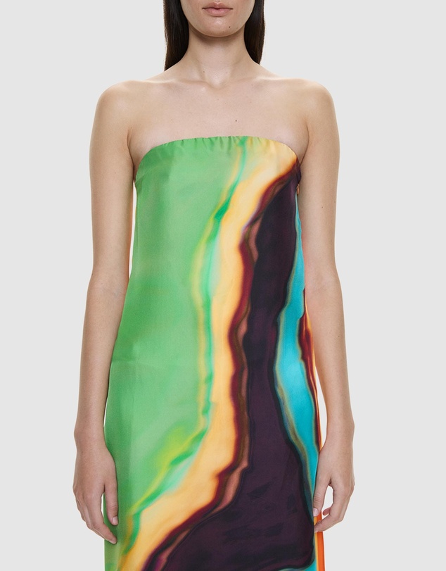Christopher Esber - Aura Silk Strapless Dress