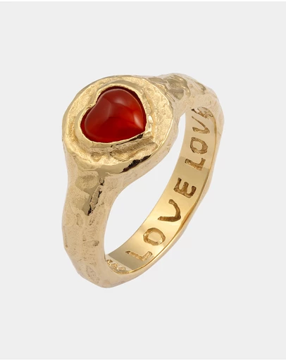 Haze & Glory - ICONIC EXCLUSIVE - Ring Me Hearty Signet - Gold