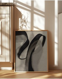 Olive et Oriel - Gray And Black Strokes No 5 by Treechild Art Print