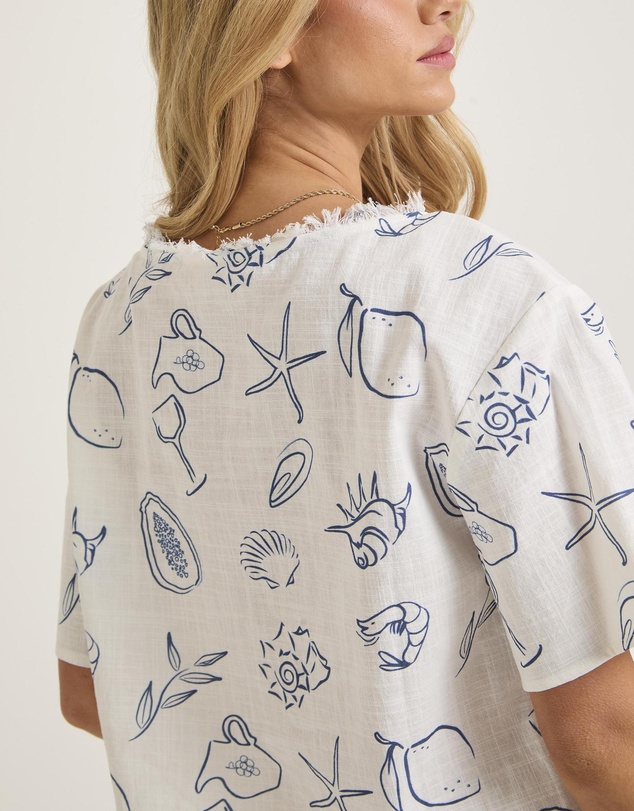 Subtitled - Laine Tie Front Blouse