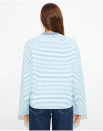 Dazie - Nostalgia Stripe Oversized LS Tee