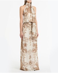 Carla Zampatti - Renaissance Georgette Halter Dress