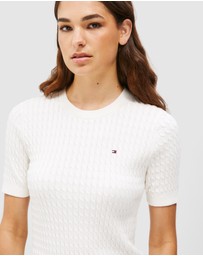 Tommy Hilfiger - Cotton Cable Crew Neck Short Sleeve Sweater