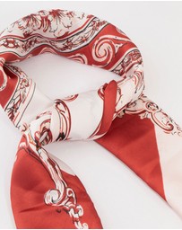 Lovisa - Red & White Regal Print Fabric Scarf