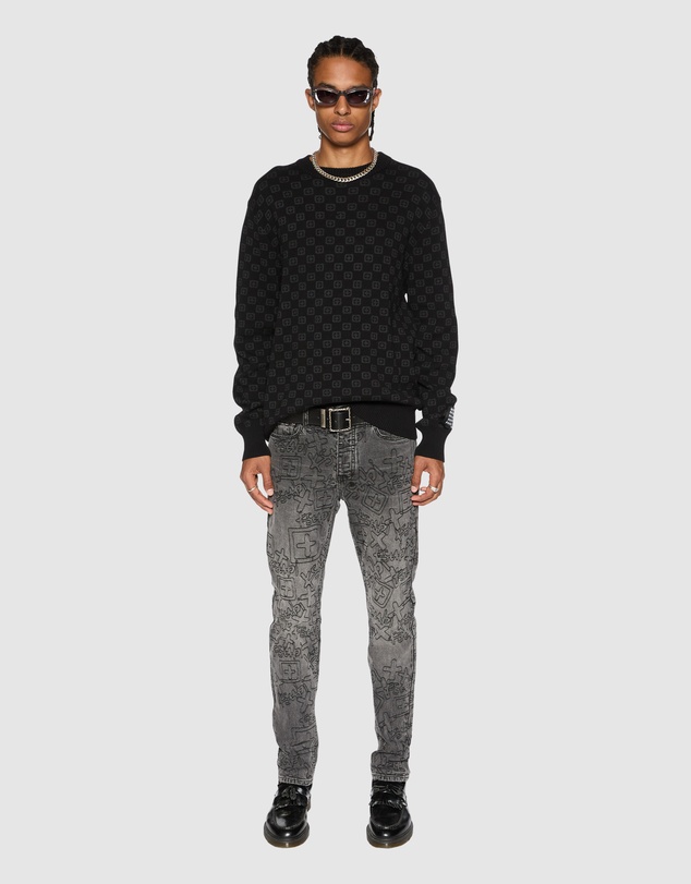 Ksubi - Box Knit Crew Washed Black