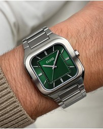 Cluse - Quadrus Steel, Green, Silver Colour