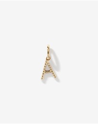 Michael Hill - Diamond Letter A Initial Pendant in 10kt Yellow Gold