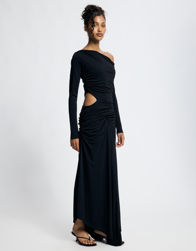 Lover - Ravenna Long Sleeve Asymmetrical Jersey Dress