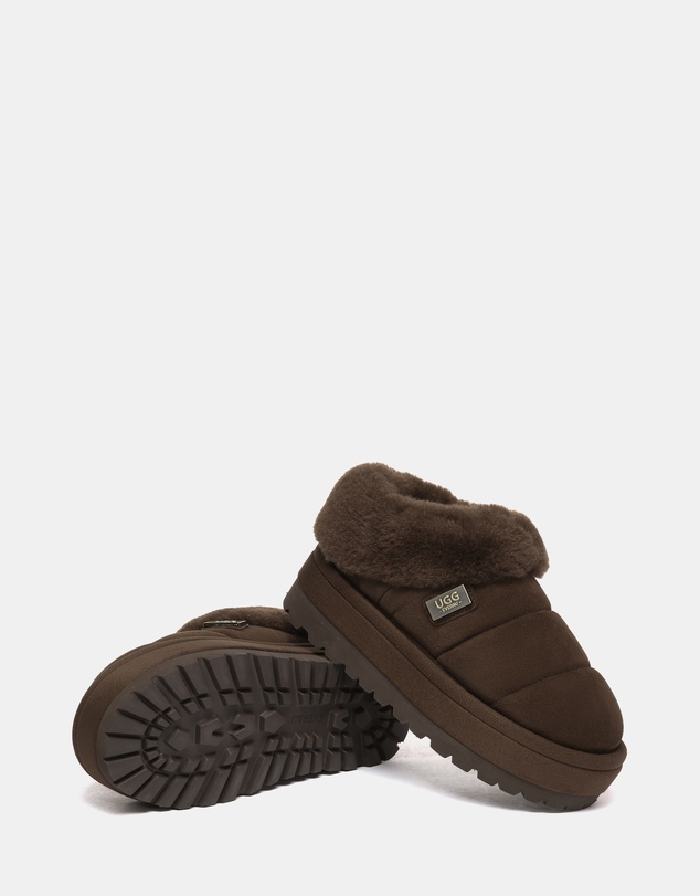 EVERAU - EverAU Ugg Ulrika Platform Sheepskin Upper House Shoes