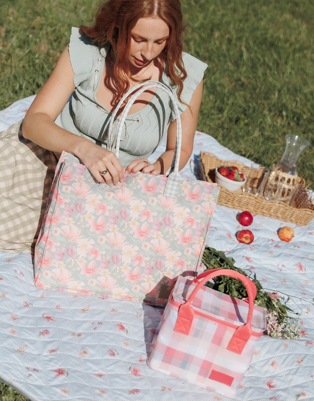 The Somewhere Co - Pink Plaid Lunch Bag