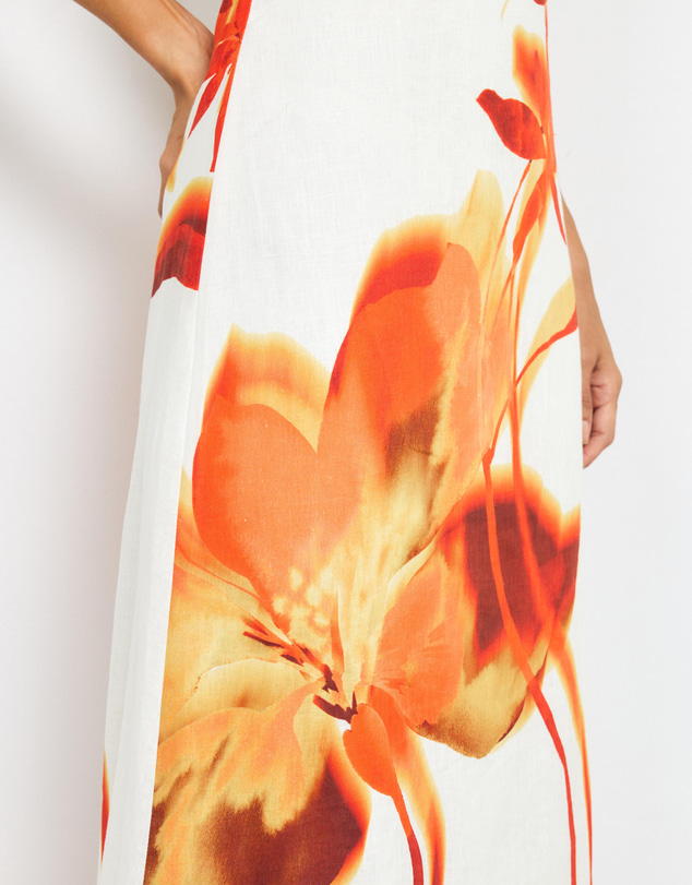 AERE - Ilaria Linen Halter Maxi Dress
