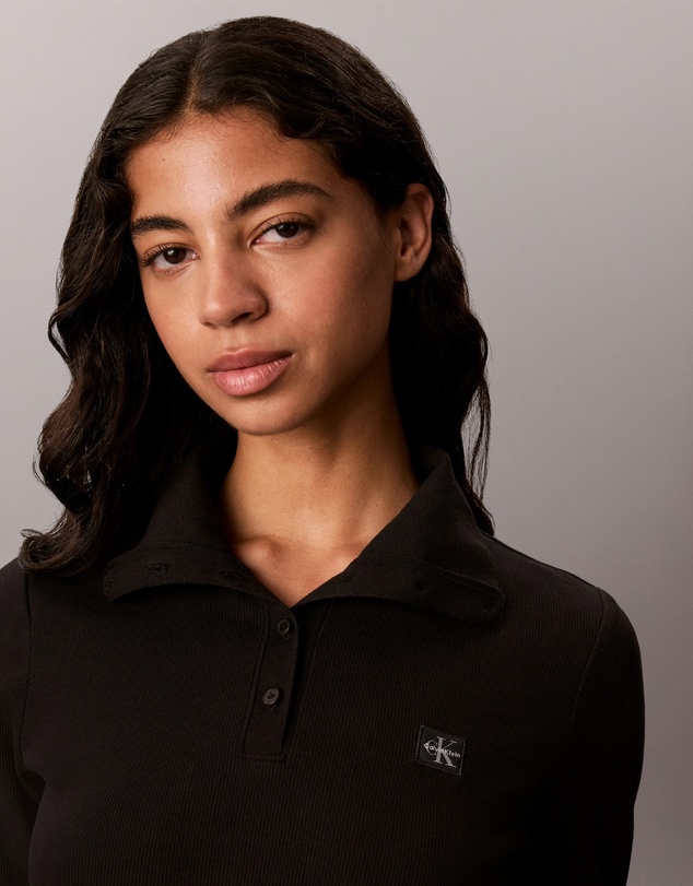 Calvin Klein Jeans - Woven Label Turtleneck Henley Dress