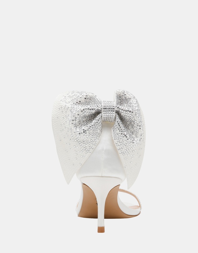 Steve Madden - Riskay Ivory Satin Heels