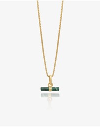 Rachel Jackson - Mini Malachite T-Bar Necklace