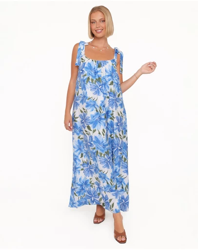 Petal & Pup - Amber Maxi Dress - Blue Floral