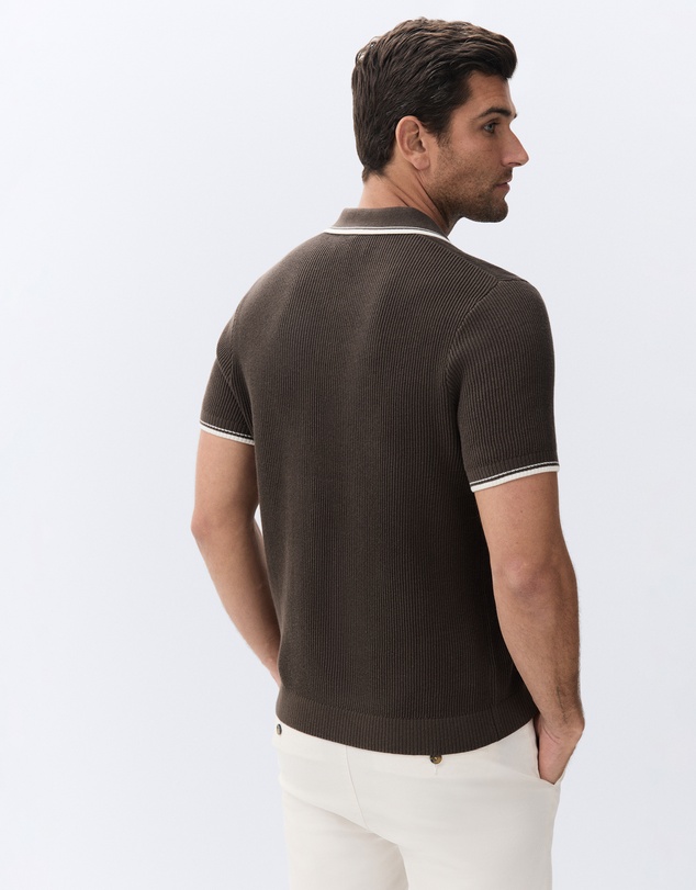 UNISON - Tipped Knit Polo
