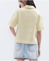 UNISON - Collared Linen Top