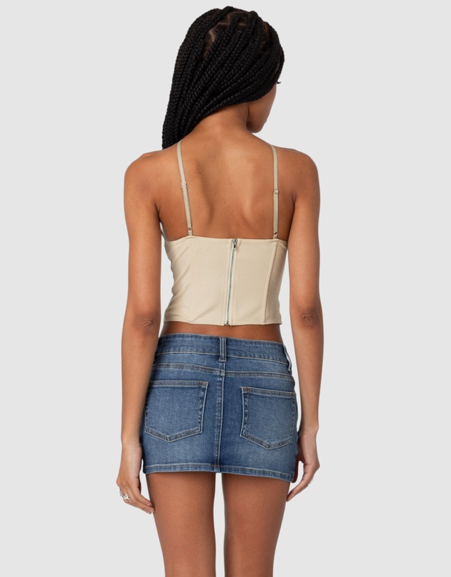 EDIKTED - Lou Crossover Beaded Corset