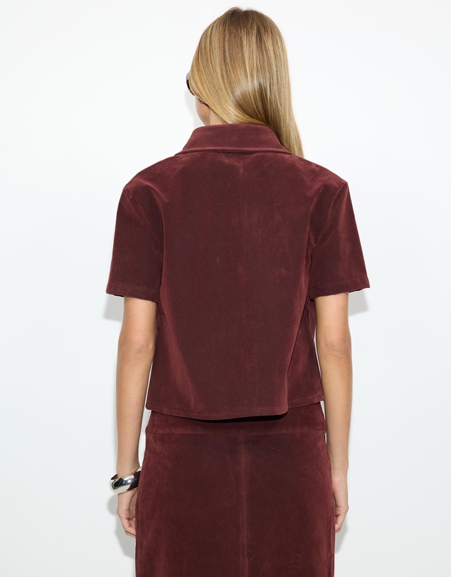 Dazie - Bailey Faux Suede Shirt