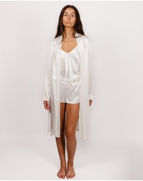 SILK MAGNOLIA - Silk Robe Dressing Gown