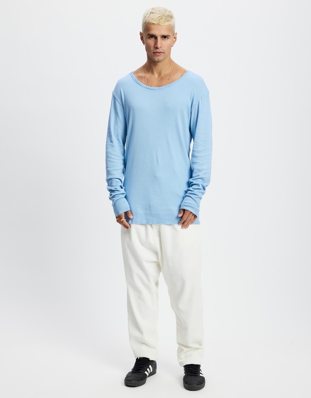 Surrounded By Ghosts - The Gypsum Slim Rib Knit Long Sleeve T-Shirt