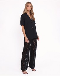 Petal & Pup - Mindy Lace Pant Set - Black