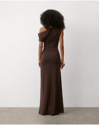 Six Stories - Asymmetric Neck Stretch Sculpt Bridesmaid Dress