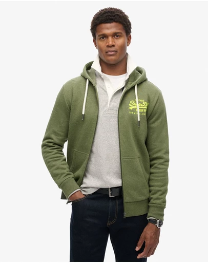Superdry - Neon Vintage Logo Graphic Ziphood
