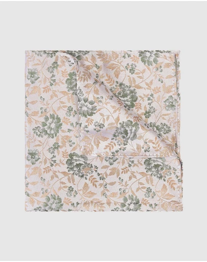 Politix - Oliver Floral Jacquard Silk Pocket Square