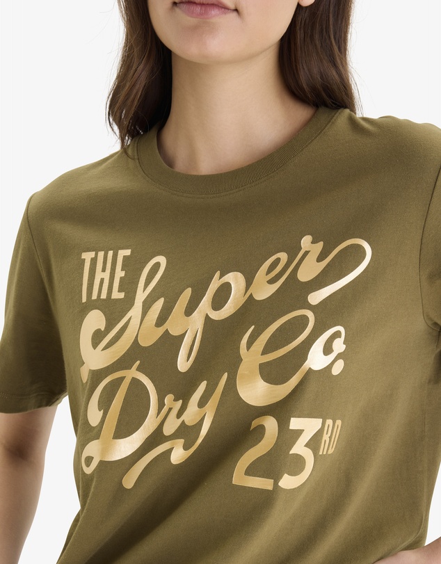 Superdry - Luxe Metallic Logo Relaxed Tee